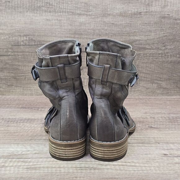 Paul Green Ally Women's Size EU 39 US 8-8.5 Brown Leather Zip Ankle Boots - Picture 4 of 9